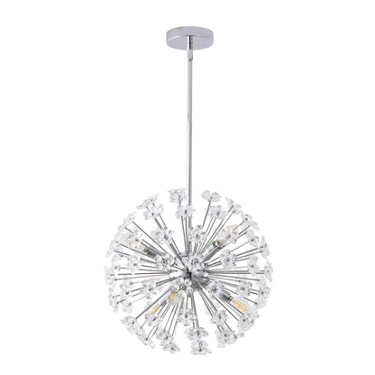 Clear Crystal Sputnik Flower Pendant