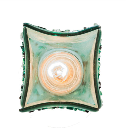 4"Sq Metro Fusion Seaglass Draped Pendant by Meyda Lighting