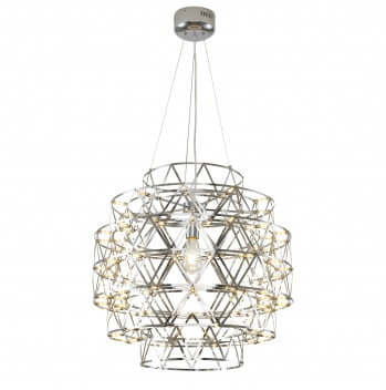 5 Tier 85-Light Dimmable Chrome Stainless Steel LED Chandelier