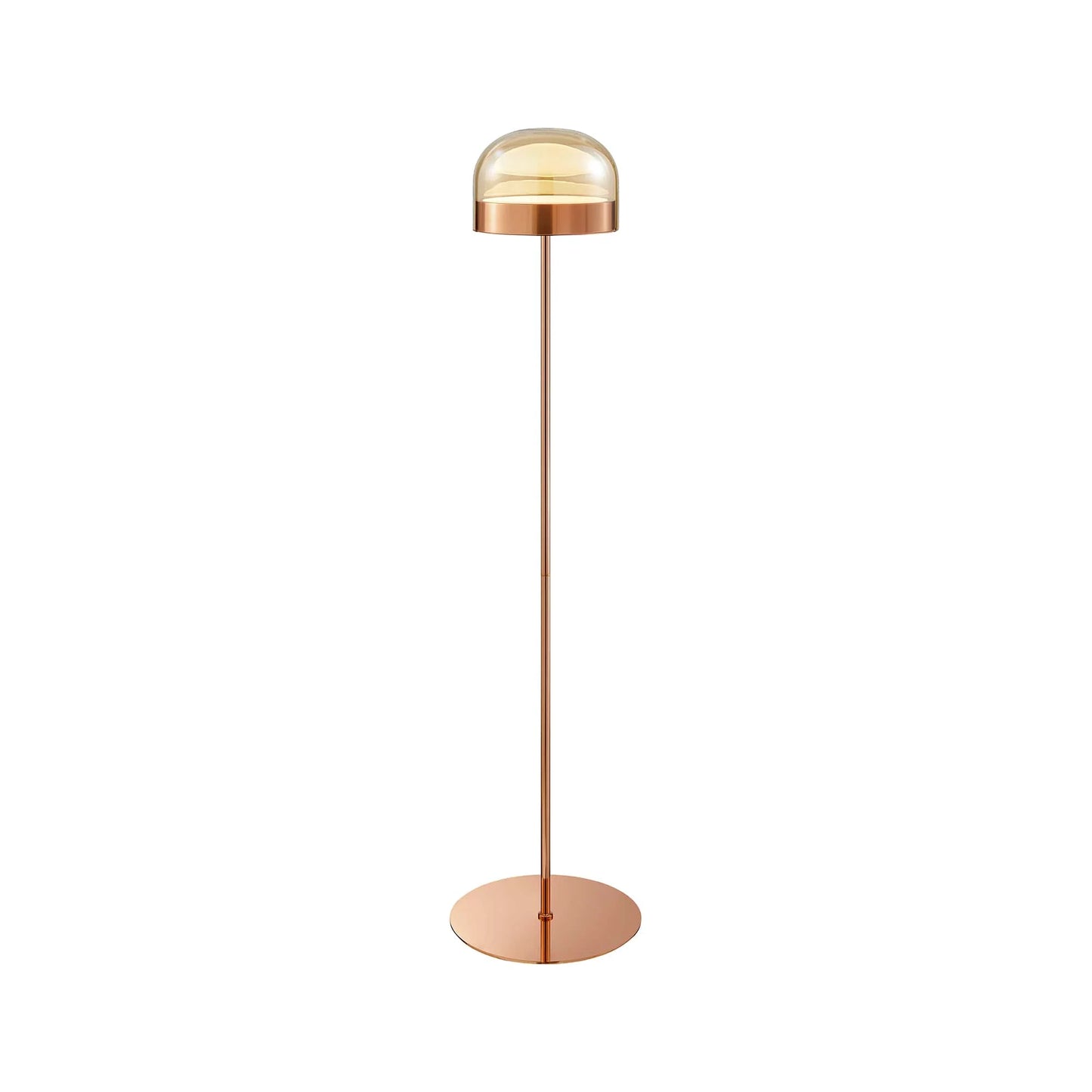 Iron And Champagne Glass Floor Lamp