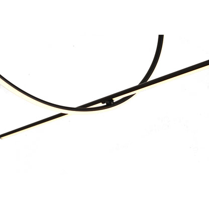 Black Metal LED Chandelier With A White Acrylic Diffuser