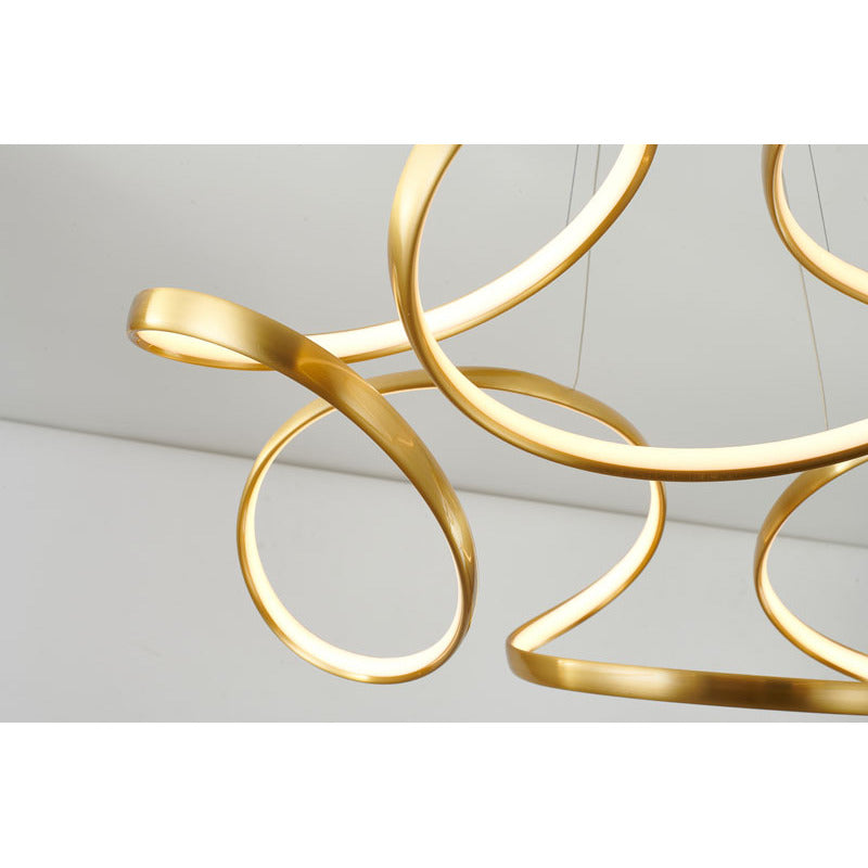 Aluminium Clustered LED Chandelier with White Acrylic Diffuser