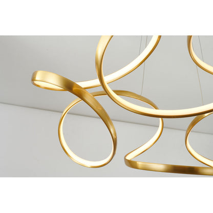 Aluminium Clustered LED Chandelier with White Acrylic Diffuser