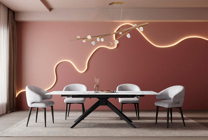 Gold Hairline Finish Branch Chandelier With Clear Bubble Crystal Accents