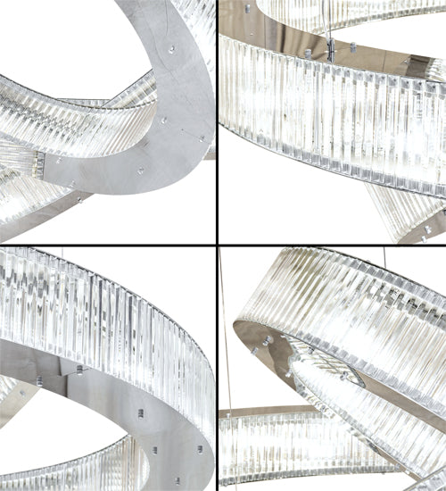 90" Wide Beckam 3 Ring Chandelier