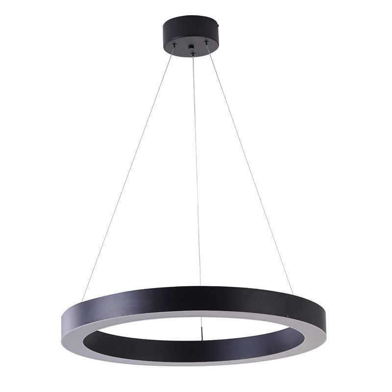 Halo Ring Led Chandelier With A White Acrylic Diffuser