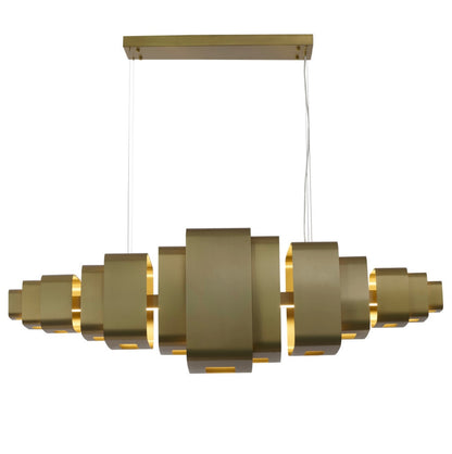 Satin Brass Stainless Steel LED Chandelier