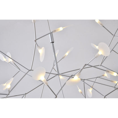 LED Petal Chandelier With Frosted Acrylic Diffusers
