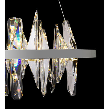 Chrome Round Crystal LED Chandelier