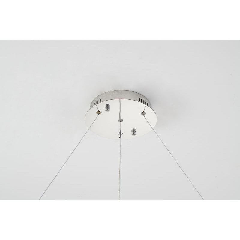 Ring LED Chandelier with Mirror Gold Sparkle