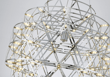 5 Tier 85-Light Dimmable Chrome Stainless Steel LED Chandelier