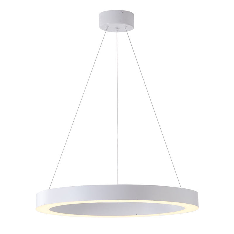 Halo Ring Led Chandelier With A White Acrylic Diffuser