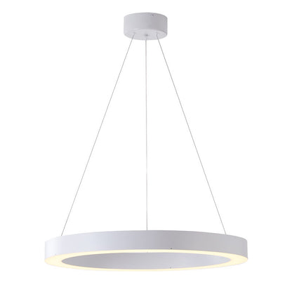 Halo Ring Led Chandelier With A White Acrylic Diffuser