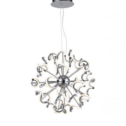 Chrome Spiral LED Chandelier