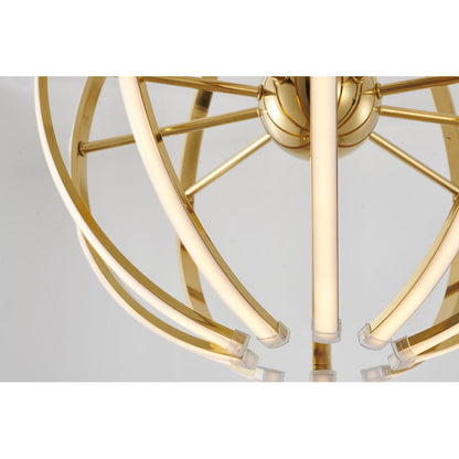 Gold LED Chandelier with Acrylic Diffusers