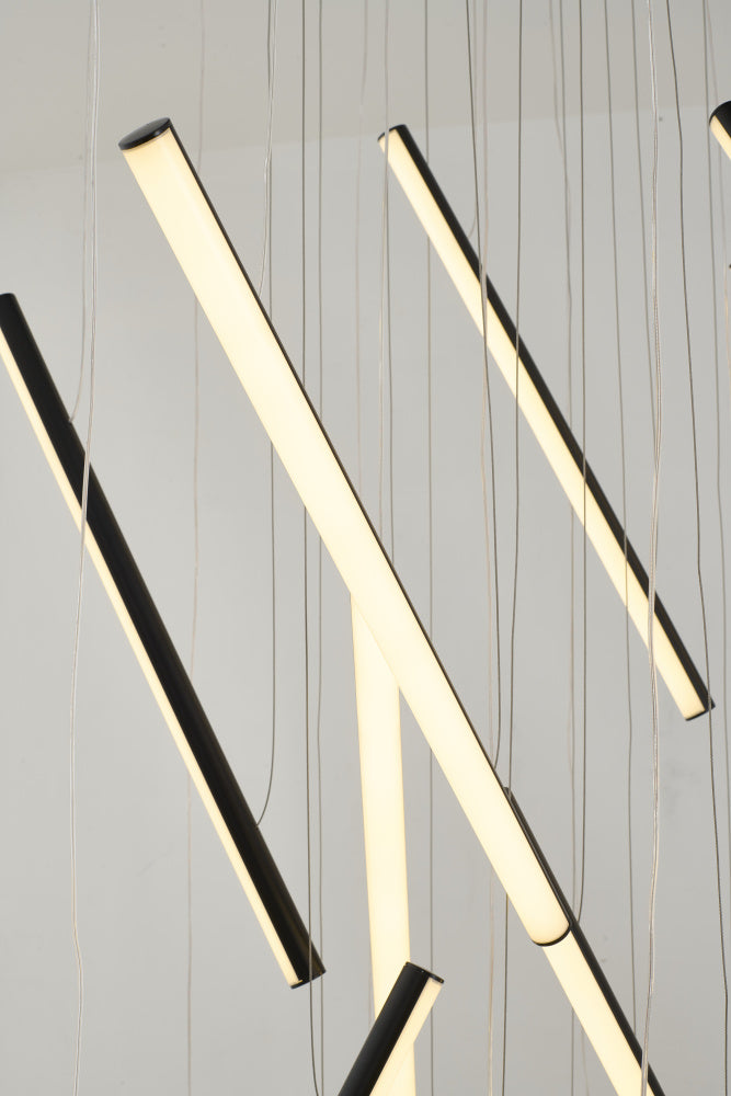 Satin Black LED Chandelier