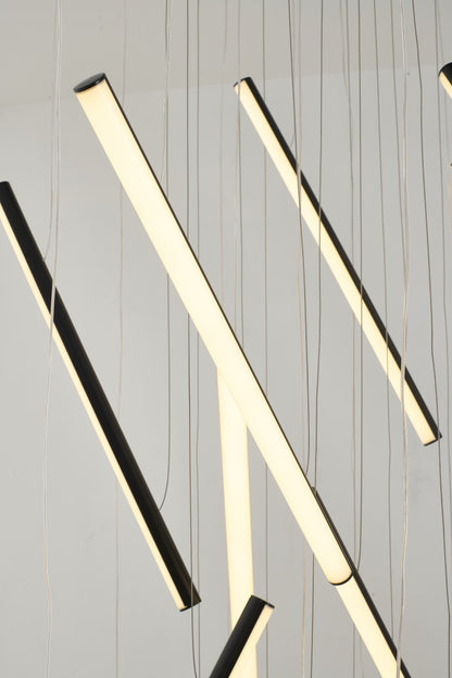 Satin Black LED Chandelier