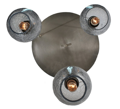 20"W Crackle Orb 3 LT Mouth Blown Cascading Pendant by Meyda Lighting