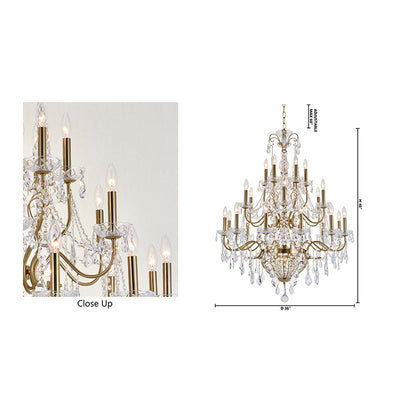 Copper 3-Tier Chandelier