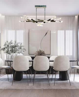 Snowflake Crystal LED Chandelier - Lifestyle view