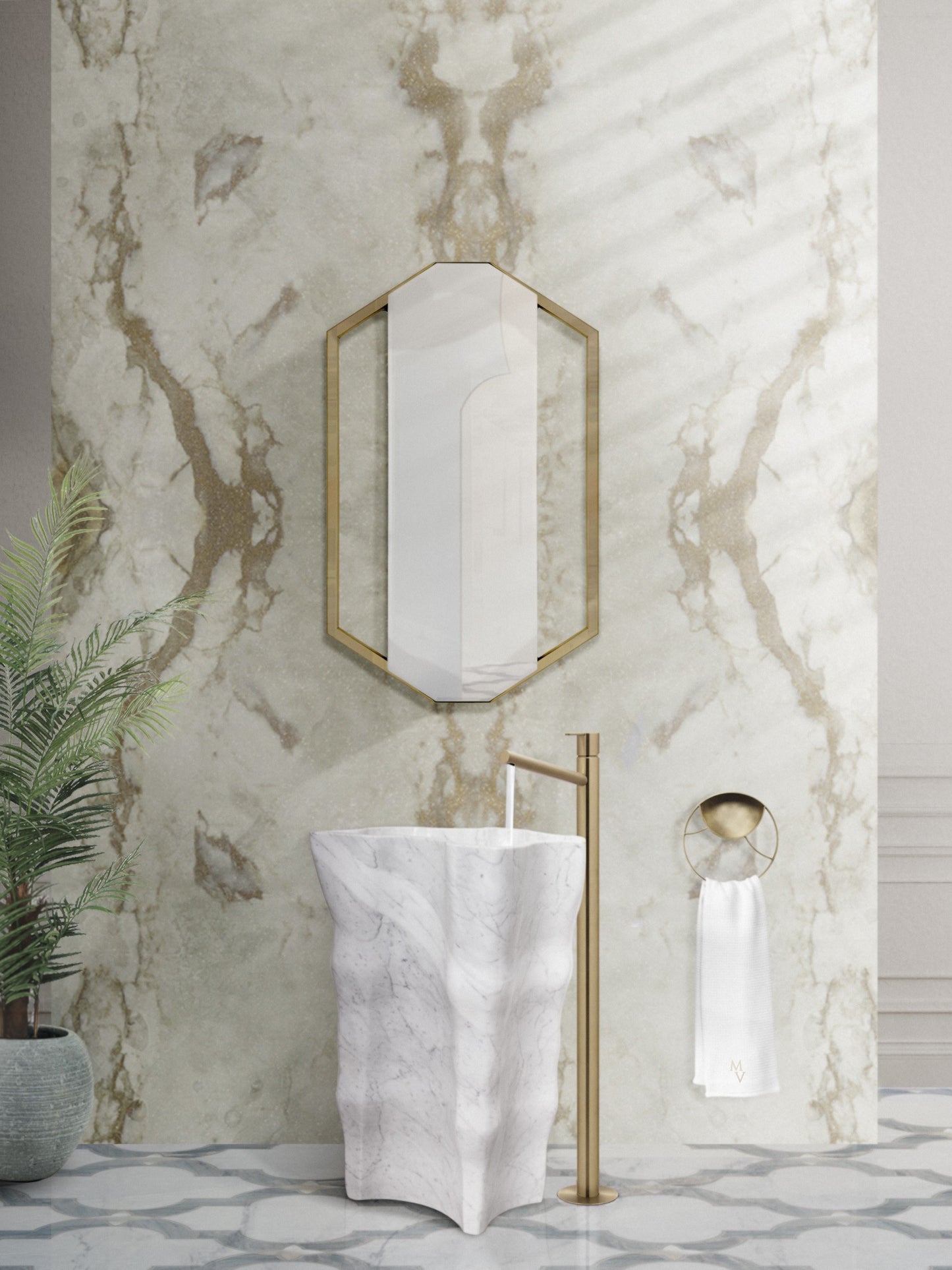 Eden Stone Pedestal Sink