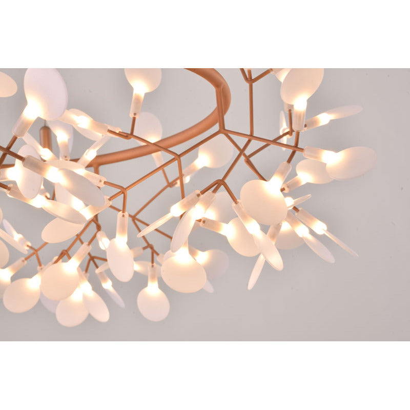 Round LED Leaf Petal Chandelier