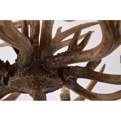 Modern 9-Light Antler Chandelier