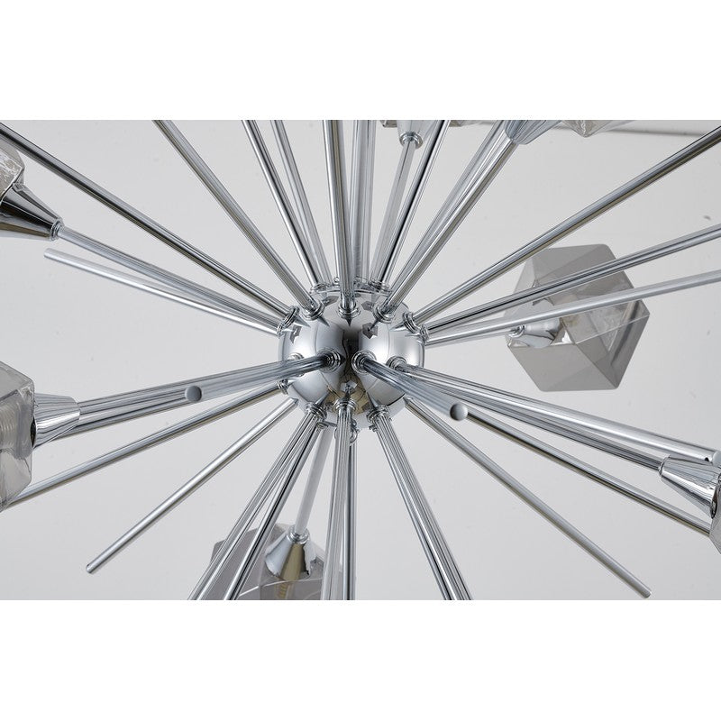 Elegant Iron Frame with Smoke Glass Shades & Adjustable Hanging Rods