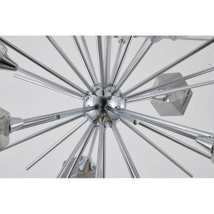 Elegant Iron Frame with Smoke Glass Shades & Adjustable Hanging Rods