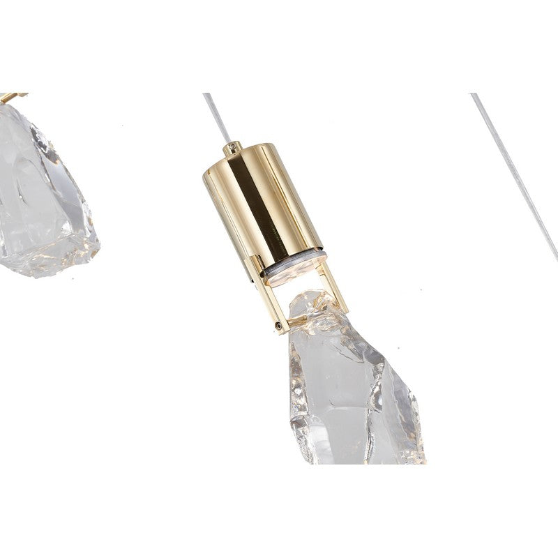 Island Light with Clear Crystal Stone Pendants