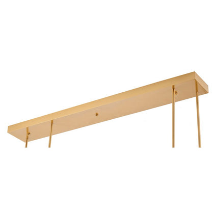 Modern Brass Cylinder Shade LED Chandelier