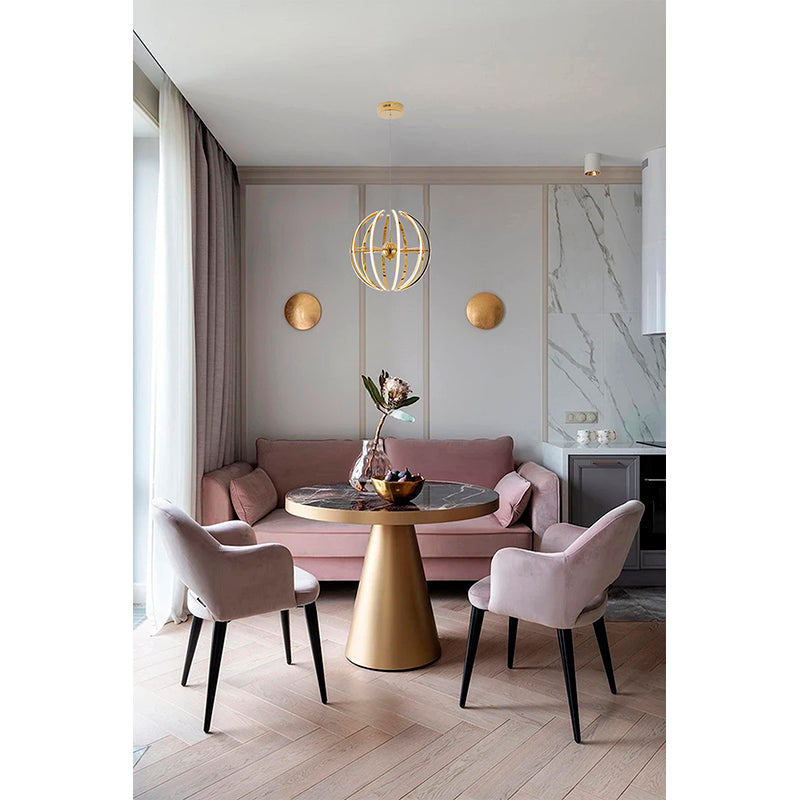 Gold LED Chandelier with Acrylic Diffusers