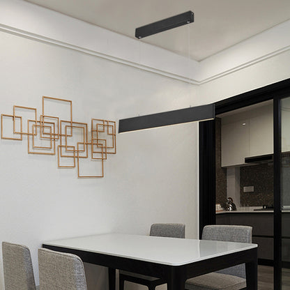 Matte Black Linear LED Chandelier