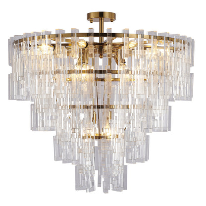 Antique Bronze Metal Frame Chandelier