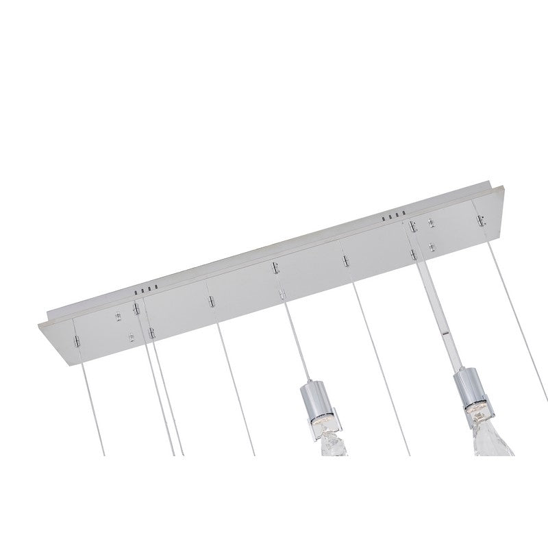 Island Light with Clear Crystal Stone Pendants