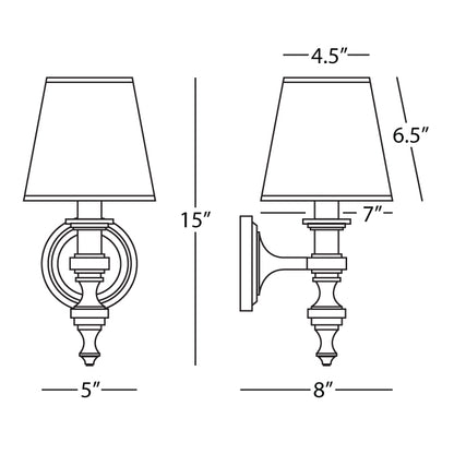 Arthur Wall Sconce by Robert Abbey