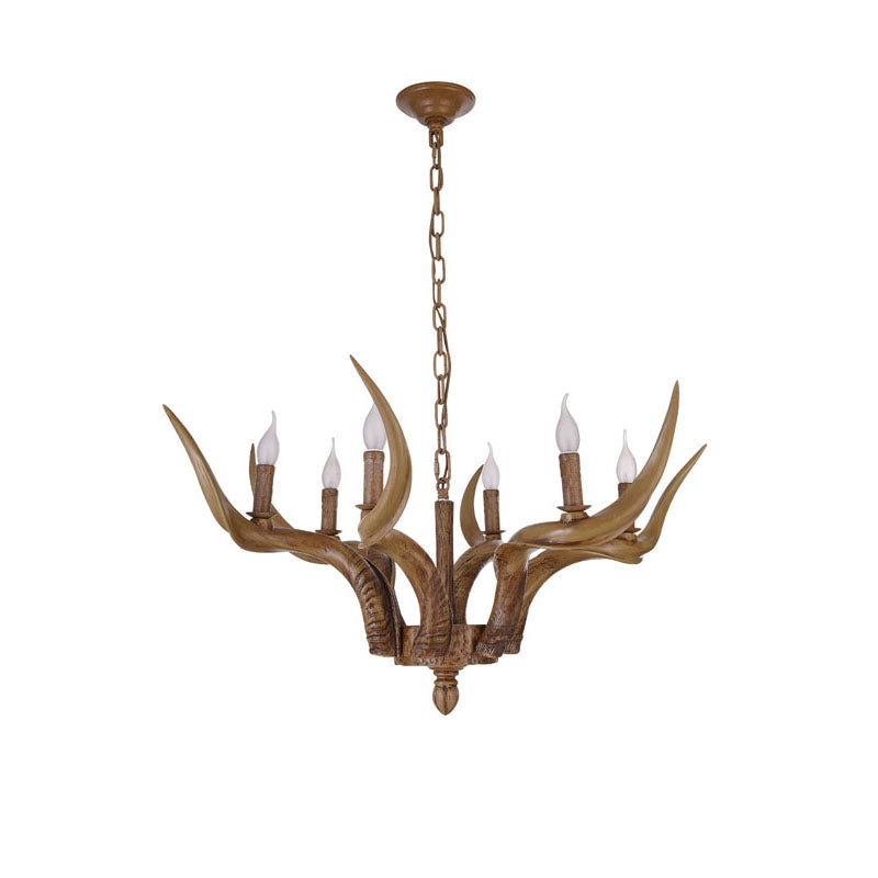 Faux Natural Horn Color Antelope Chandelier