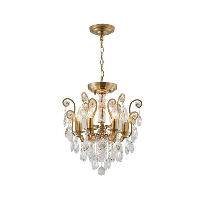 Clear Hanging Crystals with Metal Frame Chandelier