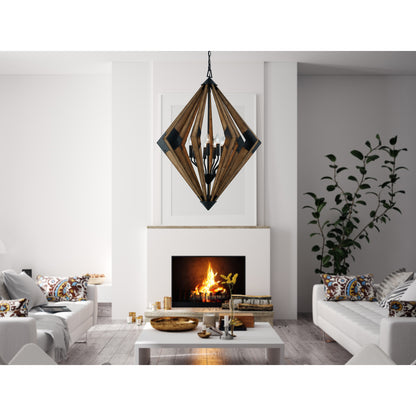 Arezzo Wood Chandelier
