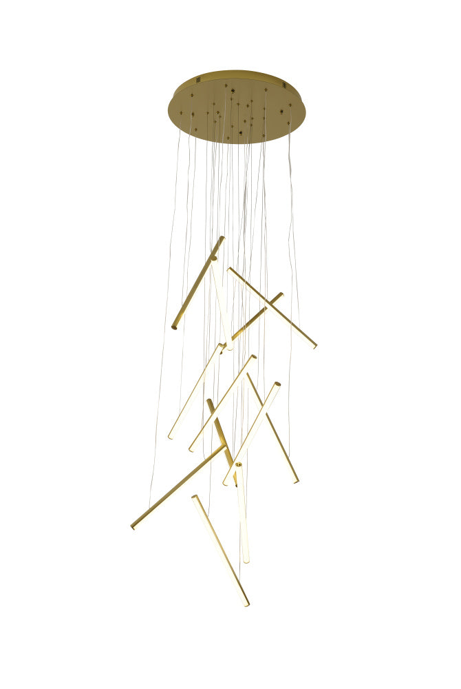 Brass LED Chandelier