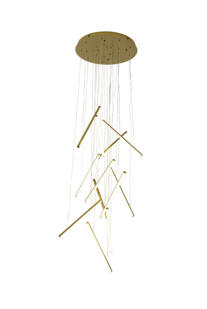 Brass LED Chandelier