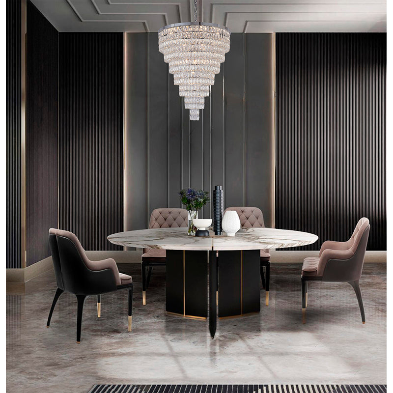Seven-Tier Chandelier with Crystals