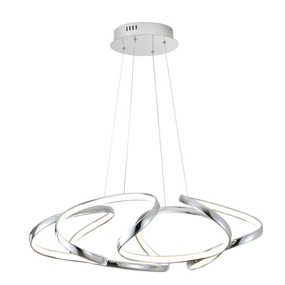 Aluminium Clustered LED Chandelier with White Acrylic Diffuser