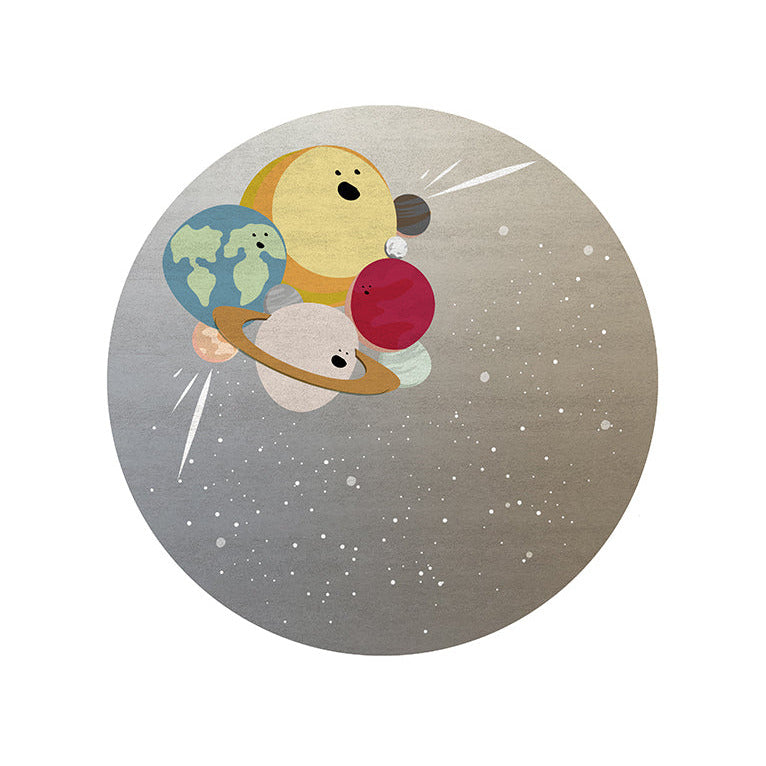 IV Planets Round Rug