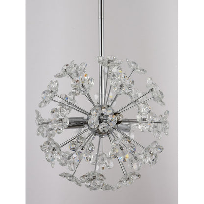 Clear Crystal Sputnik Flower Pendant