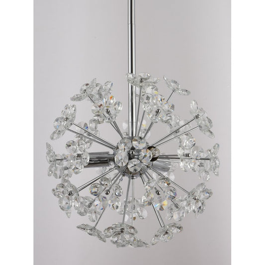 Clear Crystal Sputnik Flower Pendant