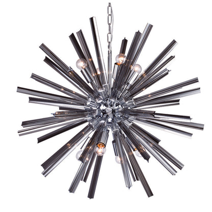 Smoke Glass Spike Chandelier