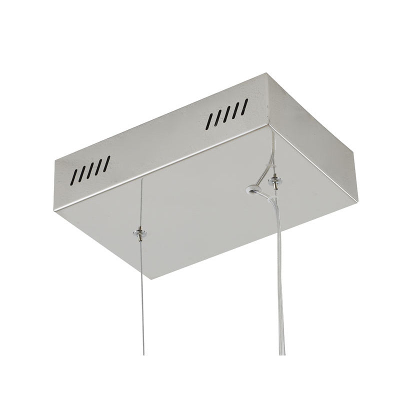 Black LED Chandelier With White Acrylic Diffusers