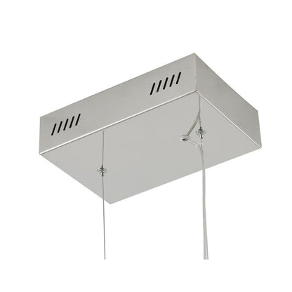 Black LED Chandelier With White Acrylic Diffusers