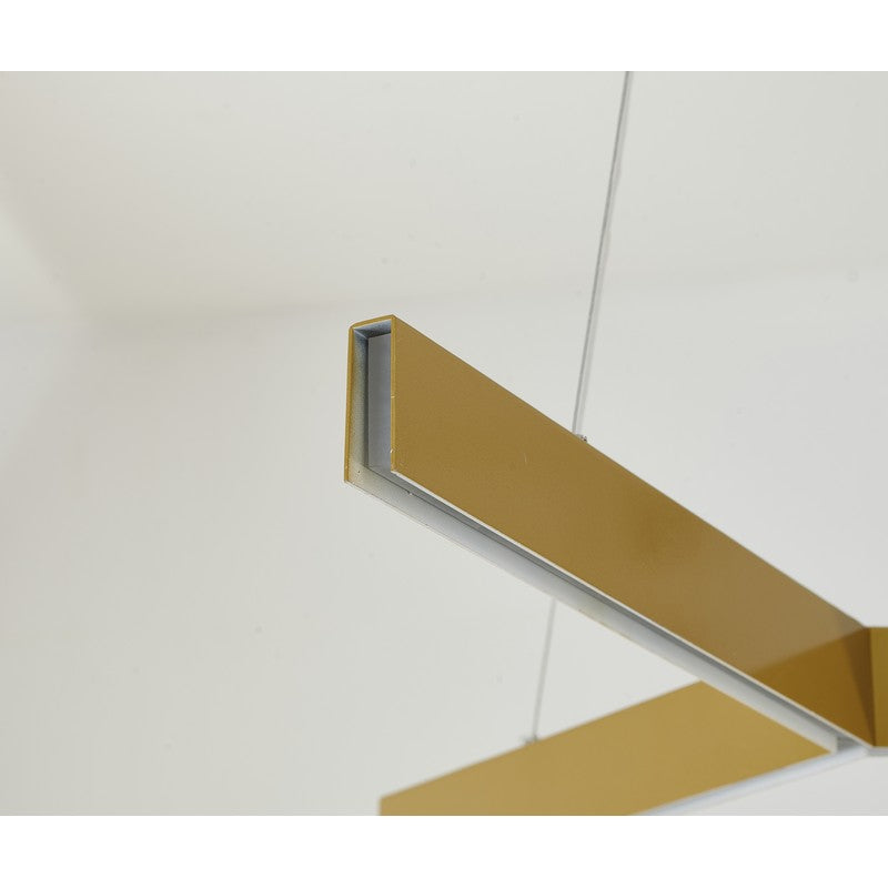 Painted Brass “Y” LED Light Chandelier